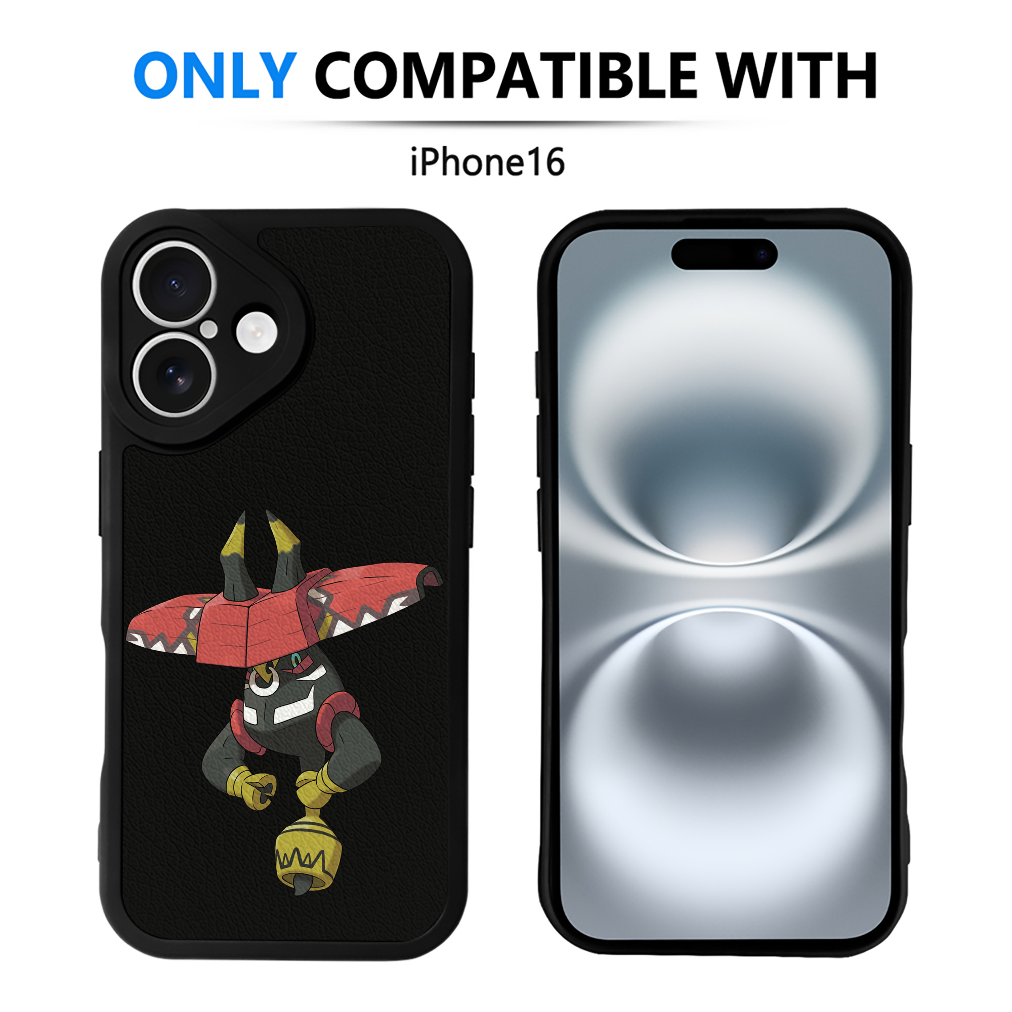 （画像用） ポケットモンスター Pokémon 【iPhone 16シリーズ対応】シリコンスマホケース（レザー調） 材質：シリコン